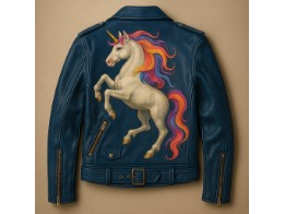 Einhorn Lederjacke
