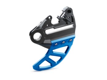 Bremssattelträger mit Bremsscheibenschutz