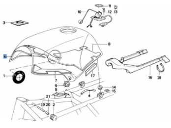 Isolierungsmaterial Tank rechts für K 1100 LT