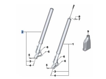 Gabelholm gold rechts für S 1000 XR