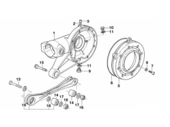 Strebe Hinterachse schwarz für R 1100/850 R
