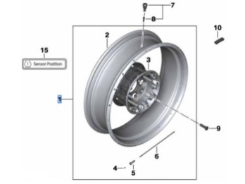 Speichenrad hinten für R 1200 GS