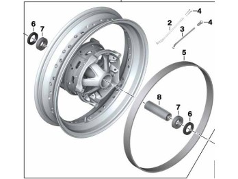 Speichenrad silber vorne für R nineT Pure