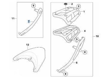 Kofferhalter rechts für R 1200 R
