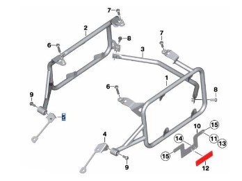 Halter Kofferträger rechts für R 1250 GS/A