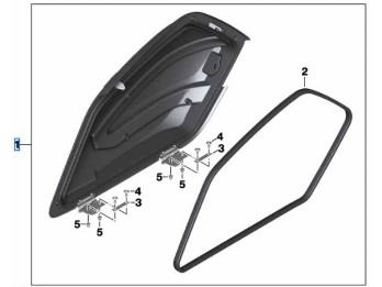 Kofferdeckel rechts für K 1600 Bagger