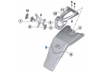 Spritzschutz/Kennzeichenträger für F 800 ST/R
