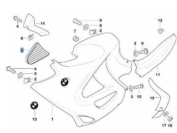 Ziergitter links für K 1200 RS/GT