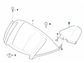Verkleidung an Windschildverstellung für K 1200 LT