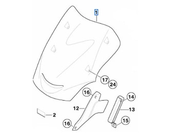 Windschild für K 1200 GT/RS