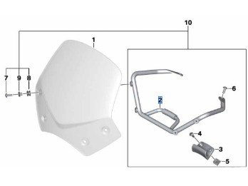 Halter Windschild für R 1200 R