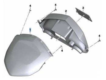 Instrumentenabdeckung ohne Navigation für K 1600 GT/B
