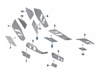Trittbrett Einsatz rechts für C 650 GT