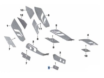 Trittbrett Einsatz hinten links für C 650 GT