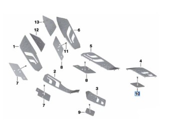 Trittbrett Einsatz hinten rechts für C 650 GT