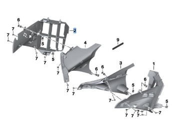 Kühlerverkleidung rechts für R 1200/1250 RT