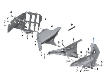 Kühlerverkleidung links für R 1200/1250 RT