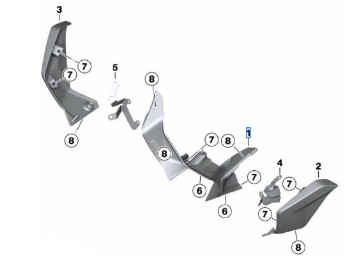 Bugspoiler mitte für R 1250 R/RT/RS