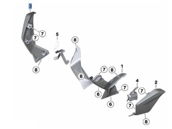 Bugspoiler rechts für R 1250 R/RT/RS