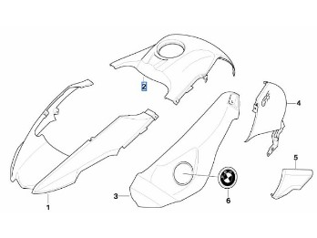 Verkleidung Krafstoffbehälter Mitte für R 1200 GSA