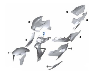 Seitenverkleidung links für S 1000 R