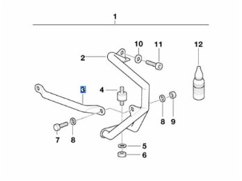 Querrohr Motorschutzbügel für GS-Modelle