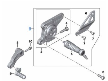 Fußrastenanlage links club-sport für R nineT