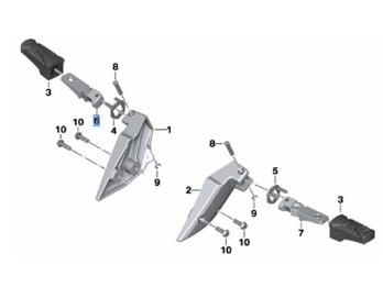Fußraste hinten rechts