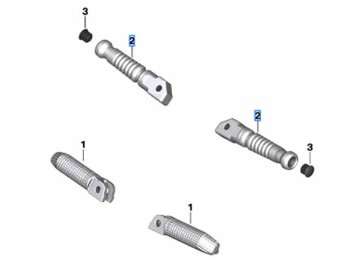 M Soziusfußraste rechts für S/M 1000 R/RR