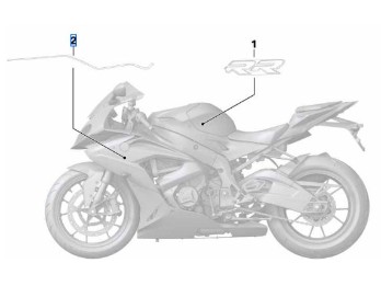 Aufkleber Verkleidungsseitenteil links für S 1000 RR