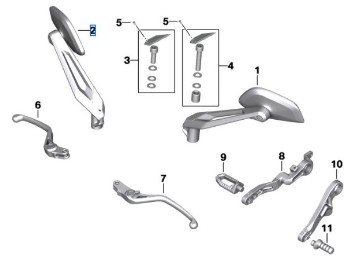 Spiegel rechts für R 1250 R/GS/A