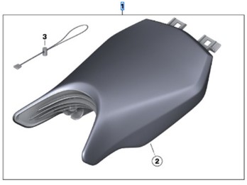 Fahrersitz schwarz hoch für R 1200 R/RS