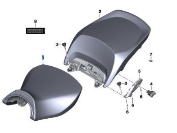 Fahrersitz schwarz, hoch, beheizt für R 1200/1250 RT