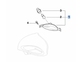 Blinkleuchte vorne rechts für RT-/CL-Modelle