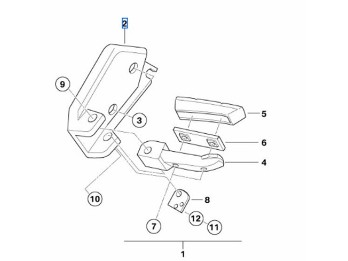 Fußrastenplatte rechts für R 1150 GSA