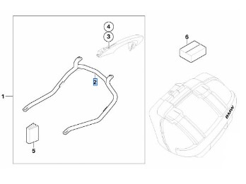 Rohrbogen Kofferhalter für K 1200/1300 S/R