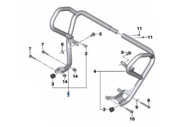 Motorschutzbügel links für GS-Modelle