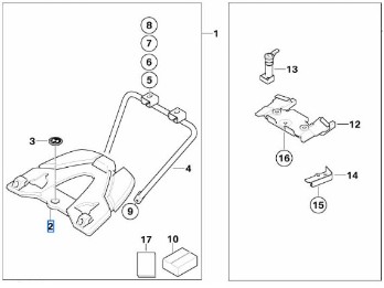 Adapter Topcaseträger für R 1200 GS