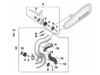 Verbindungsrohr Akrapovic-Abgasanlage für R nineT