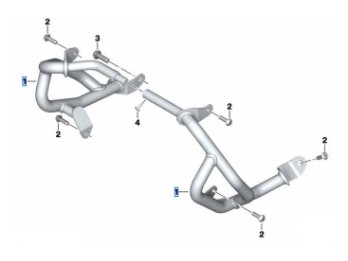 Motorschutzbügel schwarz rechts für F 900 R/XR