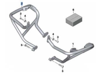 Motorschutzbügel rechts, schwarz für R 1250 GS/RS/R
