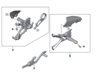Fußrastenanlage Racing links