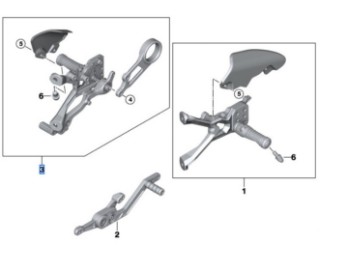 Fußrastenanlage Racing rechts
