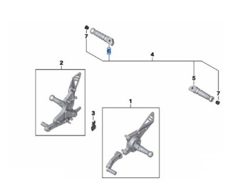 HP Soziusfußraste rechts