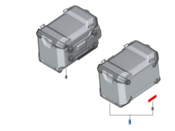 Koffer Aluminium links schwarz für R 1300 GS