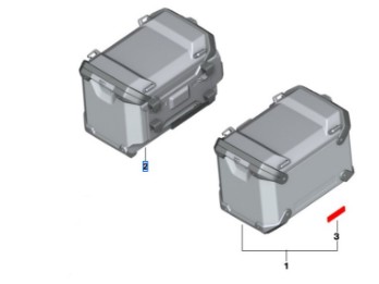 Koffer Aluminium rechts schwarz für R 1300 GS