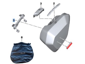 Hakenleiste Softkoffer links für F 900 R/XR