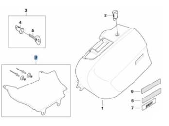 Nachrüstsatz für Kofferset für R 1200 R