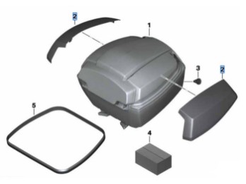 Deckelblende rechts Topcase für C 650 GT