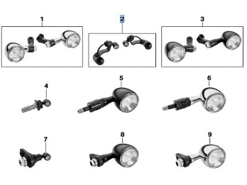 Satz LED-Miniblinker vorn für R 18